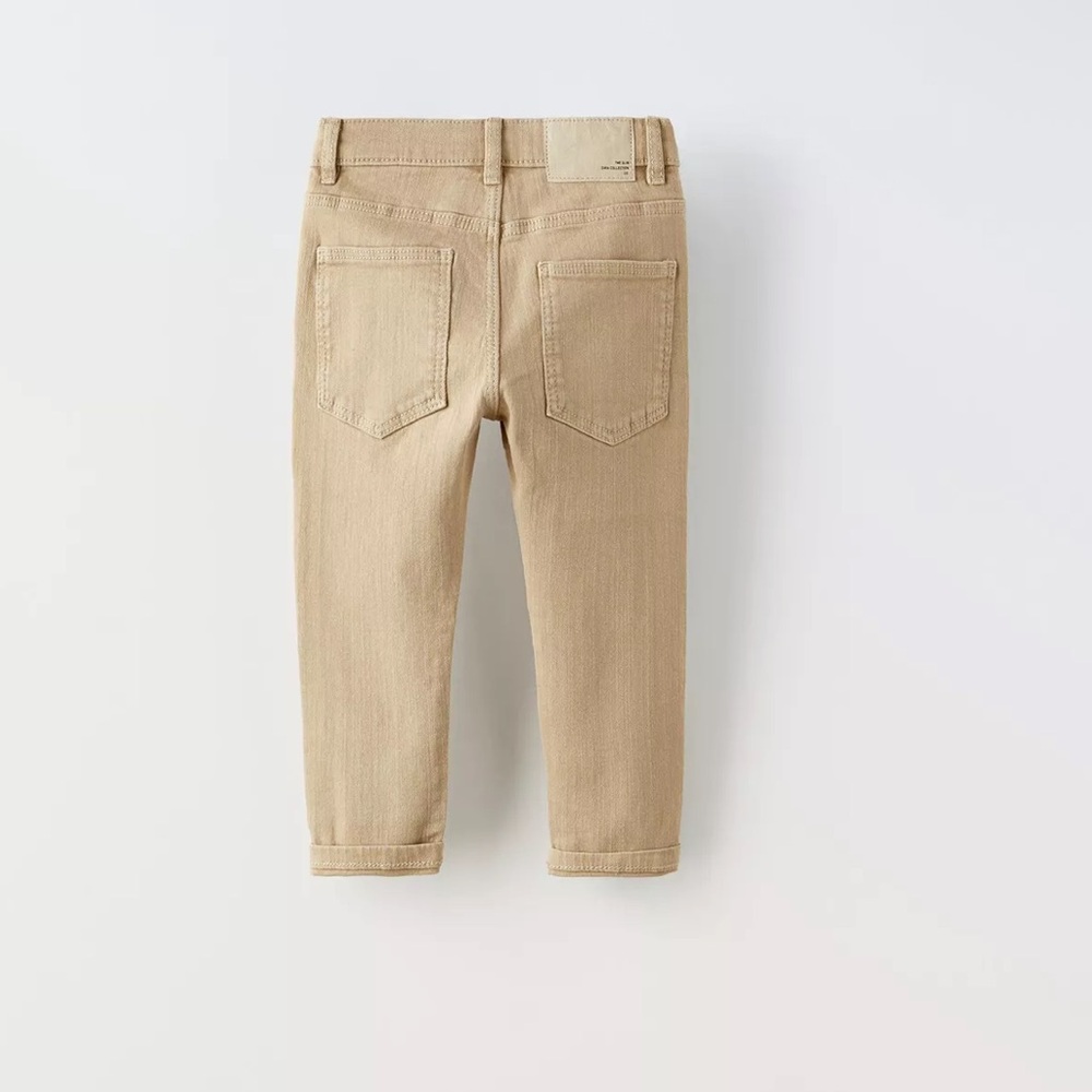 ZARA The Slim Denim Tan Casual Boy Jeans